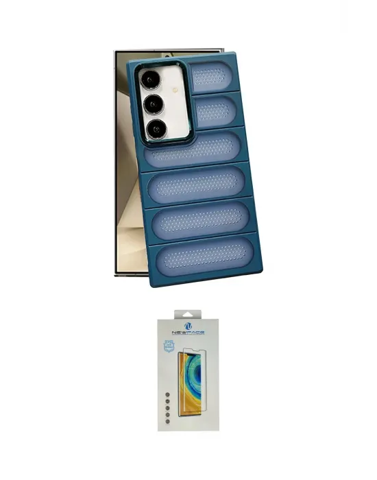 ieg™ Galaxy S24 Kılıf Yadigar Doku Özel Seri - Siyah Polymer Nano Ekran Koruyucu