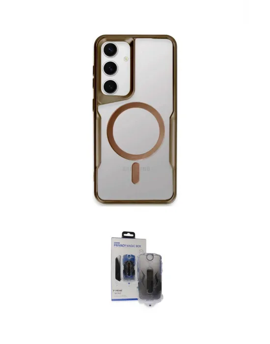ieg™ Galaxy S24 Kılıf Yadigar Klasik Özel Seri - Siyah Vanessa Magic Hayalet Cam