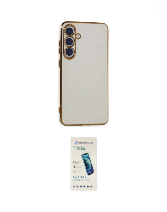 ieg™ Galaxy S24 Kılıf Yankı Serisi - Şeffaf Pasifik Cam Ekran Koruyucu