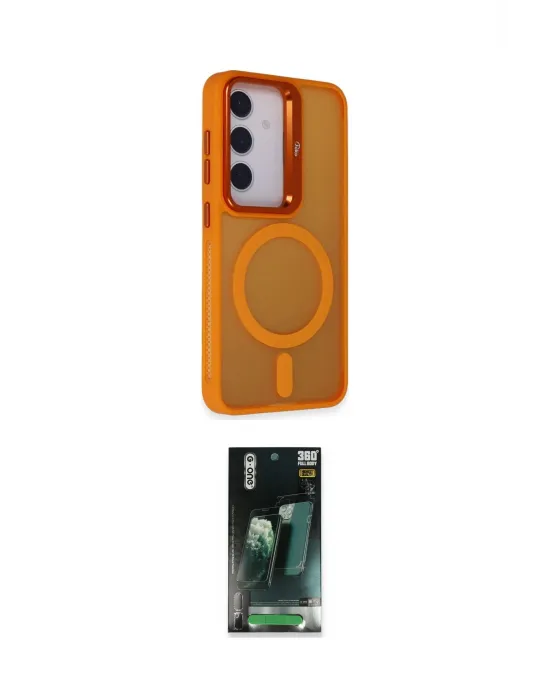 ieg™ Galaxy S24 Plus Kılıf Akış Form - Şeffaf 360 Full Body Arka Koruyucu