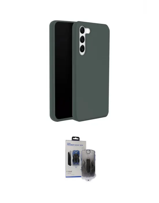 ieg™ Galaxy S24 Plus Kılıf Kozmos Yansıma Özel Seri - Siyah Vanessa Magic Hayalet Cam