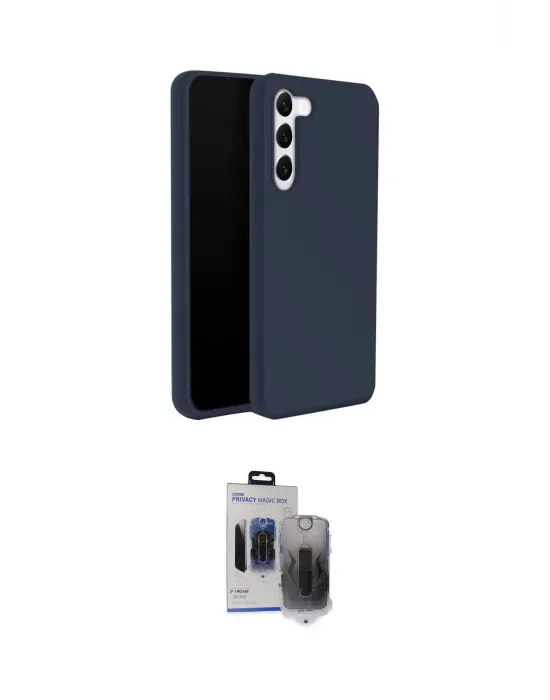 ieg™ Galaxy S24 Plus Kılıf Kozmos Yansıma Özel Seri - Siyah Vanessa Magic Hayalet Cam