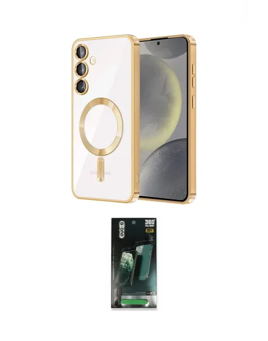 ieg™ Galaxy S24 Plus Kılıf Nova Işık Özel Seri - Şeffaf 360 Full Body Arka Koruyucu