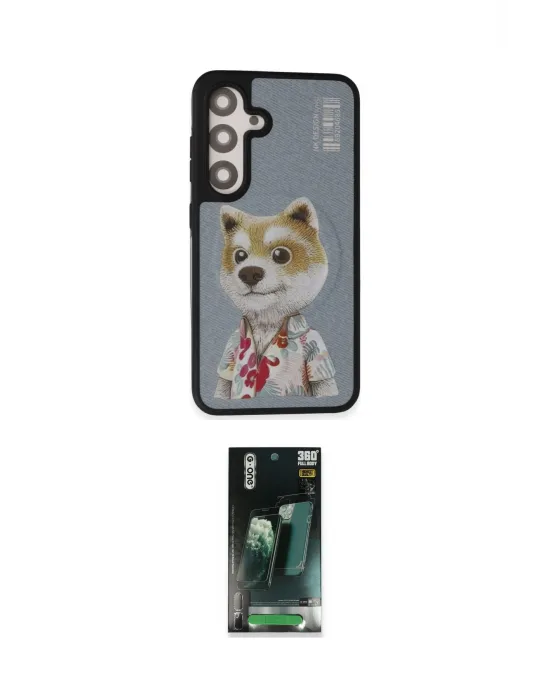 ieg™ Galaxy S24 Plus Kılıf Siluet Modern Özel Seri - Siyah 360 Mat Full Body Arka Koruyucu