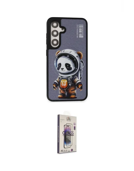ieg™ Galaxy S24 Plus Kılıf Siluet Modern Özel Seri - Siyah Bilvis 3D Cam Ekran Koruyucu