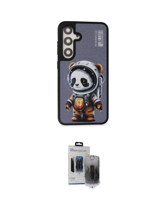 ieg™ Galaxy S24 Plus Kılıf Siluet Modern Özel Seri - Siyah Vanessa Magic Hayalet Cam