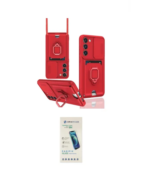 ieg™ Galaxy S24 Plus Kılıf Vadi Form Prime - Şeffaf Pasifik Cam Ekran Koruyucu