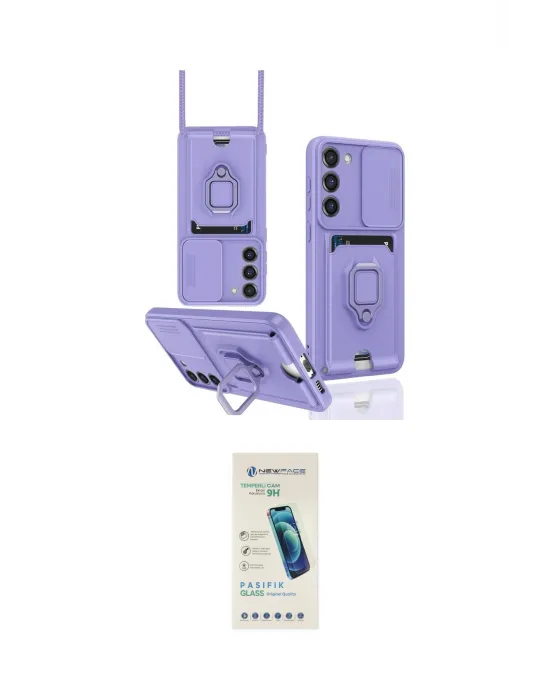 ieg™ Galaxy S24 Plus Kılıf Vadi Form Prime - Şeffaf Pasifik Cam Ekran Koruyucu