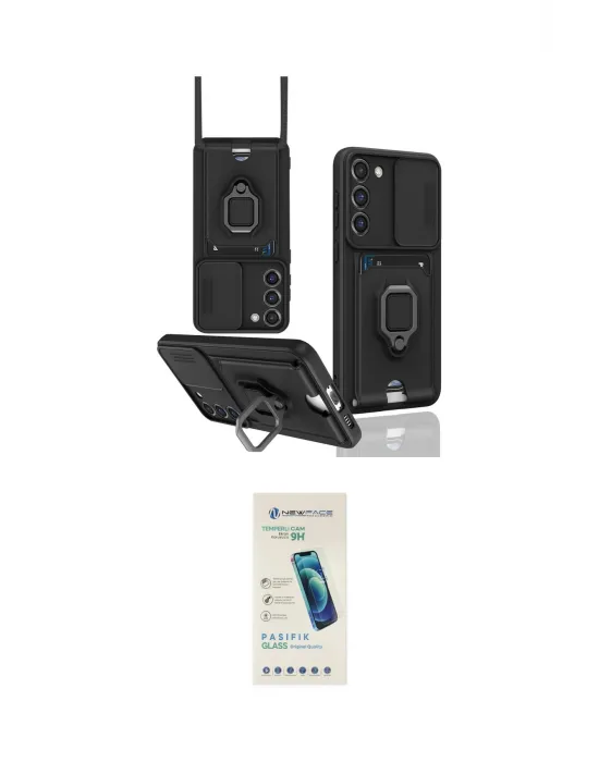ieg™ Galaxy S24 Plus Kılıf Vadi Form Prime - Şeffaf Pasifik Cam Ekran Koruyucu