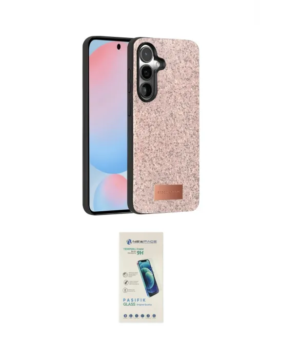ieg™ Galaxy S24 Plus Kılıf Vadi Klasik Serisi - Şeffaf Pasifik Cam Ekran Koruyucu