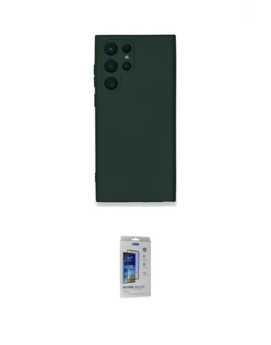 ieg™ Galaxy S24 Ultra Kılıf Ahenk Serisi - Siyah Durable Full Glue Curved Cam