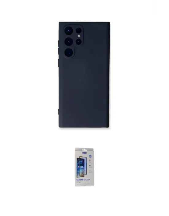 ieg™ Galaxy S24 Ultra Kılıf Ahenk Serisi - Siyah Durable Full Glue Curved Cam