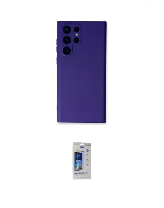 ieg™ Galaxy S24 Ultra Kılıf Ahenk Serisi - Siyah Durable Full Glue Curved Cam