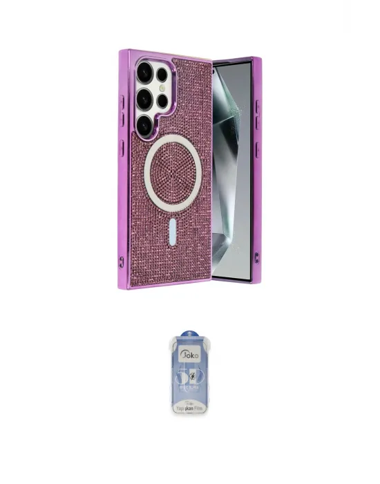 ieg™ Galaxy S24 Ultra Kılıf Eksen Çizgi - Siyah Joko Magic 5D Cam