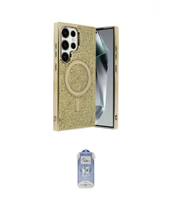 ieg™ Galaxy S24 Ultra Kılıf Eksen Çizgi - Siyah Joko Magic 5D Cam