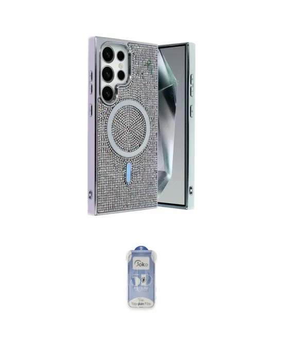 ieg™ Galaxy S24 Ultra Kılıf Eksen Çizgi - Siyah Joko Magic 5D Cam