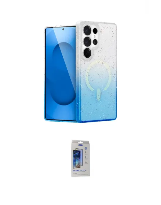 ieg™ Galaxy S24 Ultra Kılıf Eksen Minimal Özel Seri - Siyah Durable Full Glue Curved Cam