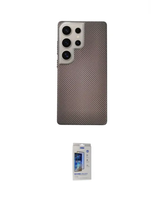 ieg™ Galaxy S24 Ultra Kılıf Eksen Prime - Siyah Durable Full Glue Curved Cam