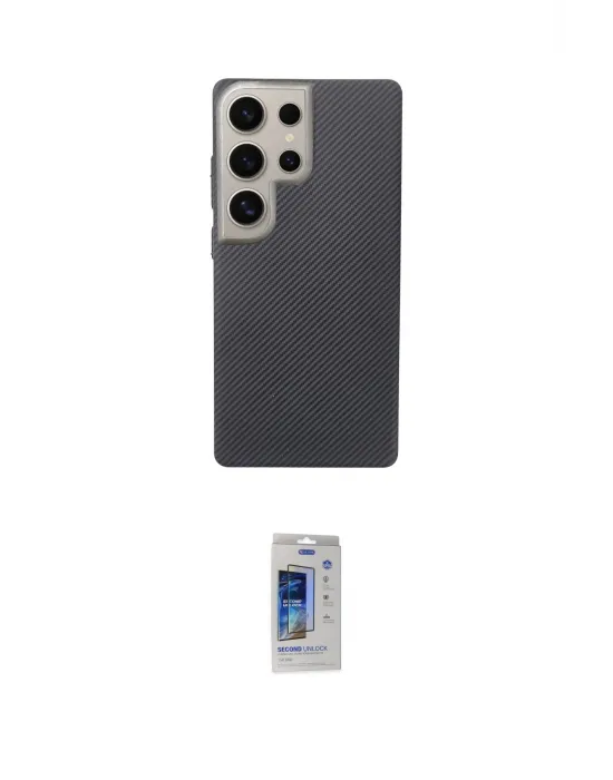 ieg™ Galaxy S24 Ultra Kılıf Eksen Prime - Siyah Durable Full Glue Curved Cam