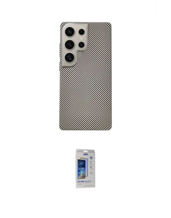 ieg™ Galaxy S24 Ultra Kılıf Eksen Prime - Siyah Durable Full Glue Curved Cam