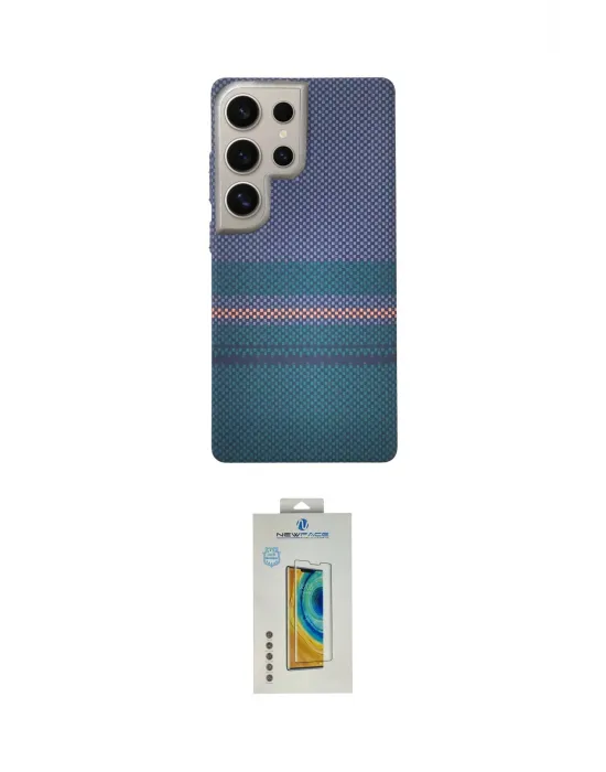 ieg™ Galaxy S24 Ultra Kılıf Eksen Prime - Siyah Polymer Nano Ekran Koruyucu