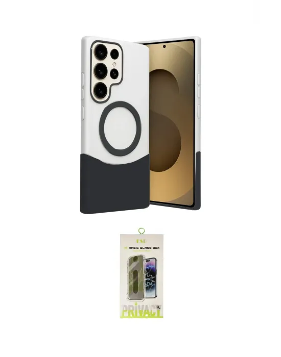 ieg™ Galaxy S24 Ultra Kılıf Kozmos Form Özel Seri - Siyah Joko Magic 5D Hayalet Cam