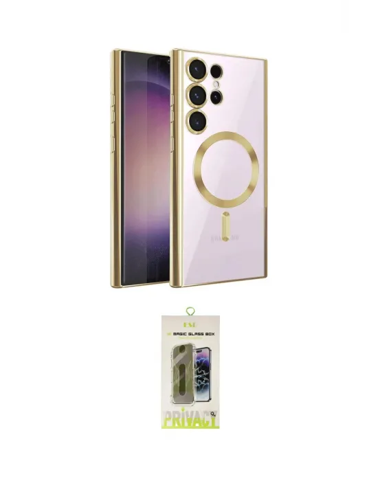 ieg™ Galaxy S24 Ultra Kılıf Nova Işık Özel Seri - Siyah Joko Magic 5D Hayalet Cam