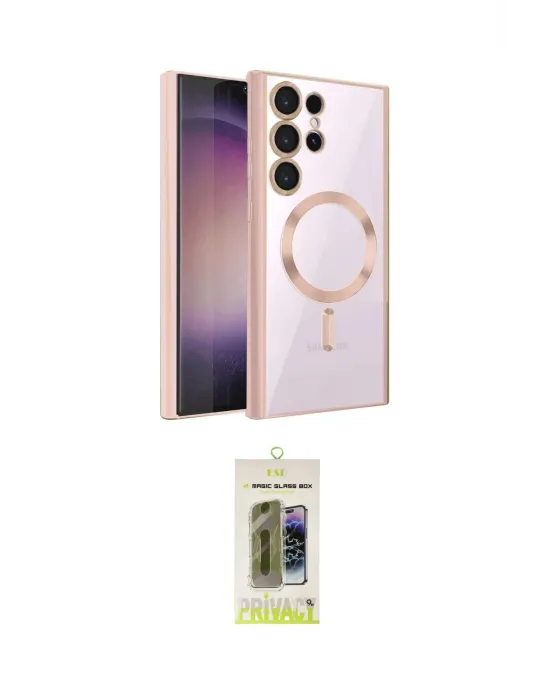ieg™ Galaxy S24 Ultra Kılıf Nova Işık Özel Seri - Siyah Joko Magic 5D Hayalet Cam