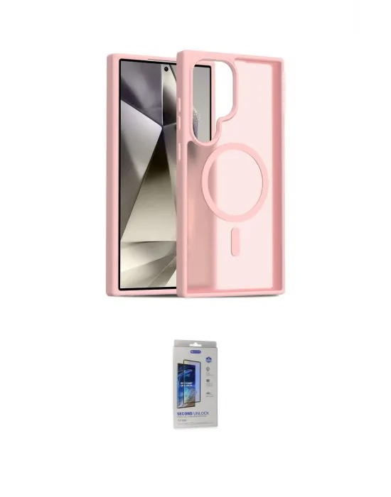 ieg™ Galaxy S24 Ultra Kılıf Siluet Minimal Prime - Siyah Durable Full Glue Curved Cam