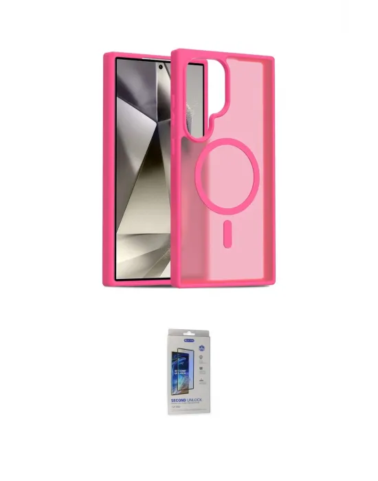 ieg™ Galaxy S24 Ultra Kılıf Siluet Minimal Prime - Siyah Durable Full Glue Curved Cam