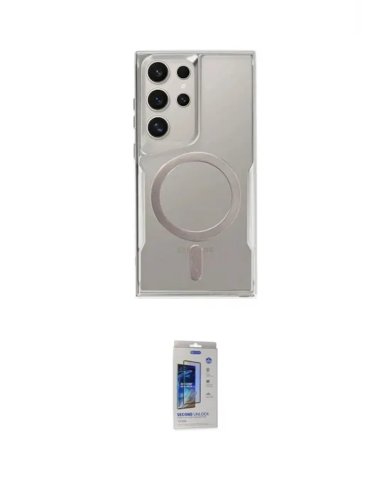 ieg™ Galaxy S24 Ultra Kılıf Yadigar Klasik Özel Seri - Siyah Durable Full Glue Curved Cam