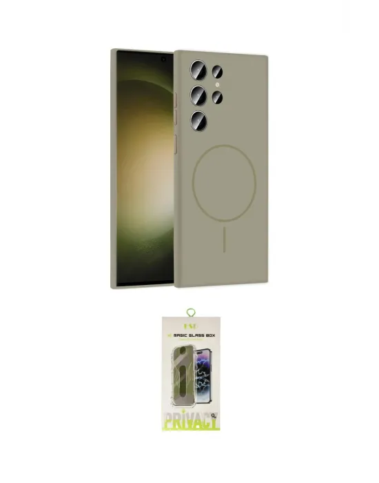 ieg™ Galaxy S24 Ultra Kılıf Yankı Form Serisi - Siyah Joko Magic 5D Hayalet Cam