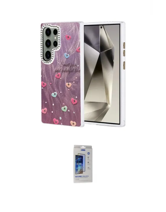 ieg™ Galaxy S24 Ultra Kılıf Zirve Modern Prime - Siyah Durable Full Glue Curved Cam