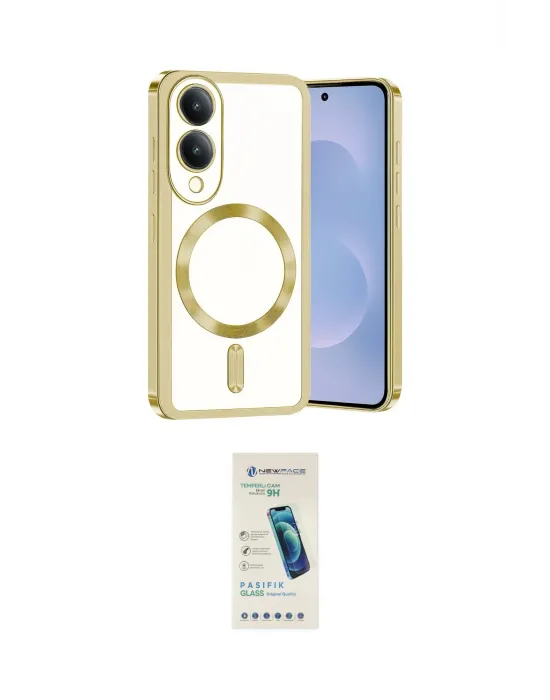 ieg™ Galaxy S25 Edge Kılıf Nova Işık Özel Seri - Şeffaf Pasifik Cam Ekran Koruyucu