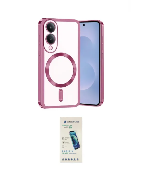ieg™ Galaxy S25 Edge Kılıf Nova Işık Özel Seri - Şeffaf Pasifik Cam Ekran Koruyucu