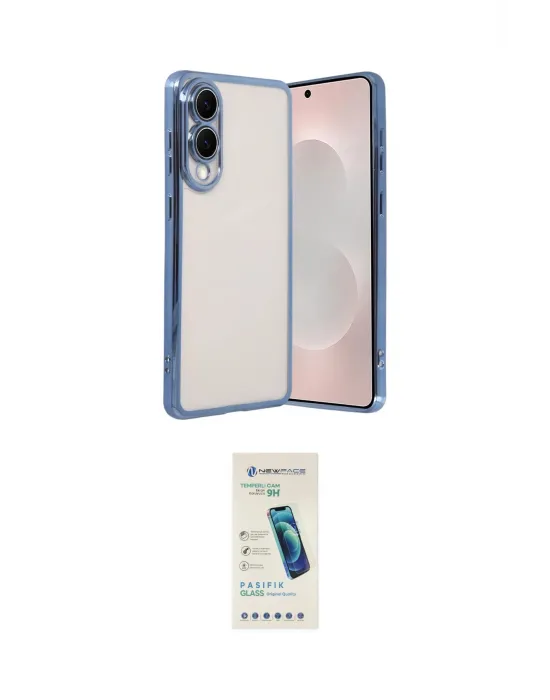 ieg™ Galaxy S25 Edge Kılıf Vadi Minimal - Şeffaf Pasifik Cam Ekran Koruyucu