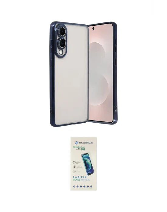 ieg™ Galaxy S25 Edge Kılıf Vadi Minimal - Şeffaf Pasifik Cam Ekran Koruyucu