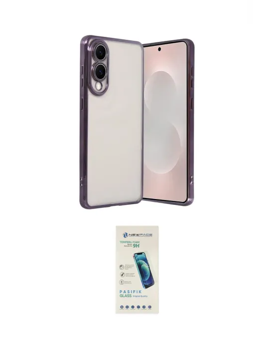 ieg™ Galaxy S25 Edge Kılıf Vadi Minimal - Şeffaf Pasifik Cam Ekran Koruyucu