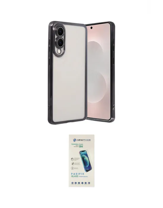 ieg™ Galaxy S25 Edge Kılıf Vadi Minimal - Şeffaf Pasifik Cam Ekran Koruyucu