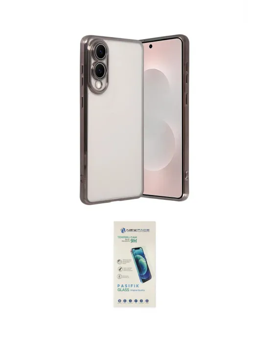 ieg™ Galaxy S25 Edge Kılıf Vadi Minimal - Şeffaf Pasifik Cam Ekran Koruyucu