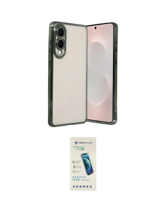 ieg™ Galaxy S25 Edge Kılıf Vadi Minimal - Şeffaf Pasifik Cam Ekran Koruyucu