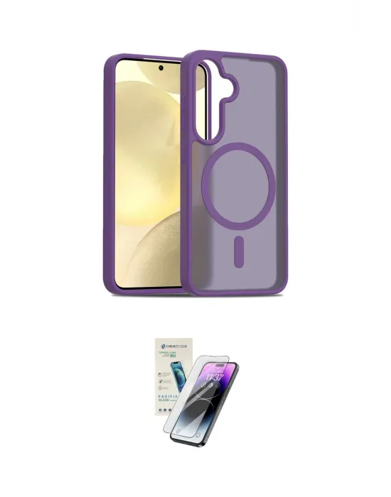 ieg™ Galaxy S25 Plus Kılıf Siluet Minimal Prime - Şeffaf Pasifik Cam Ekran Koruyucu