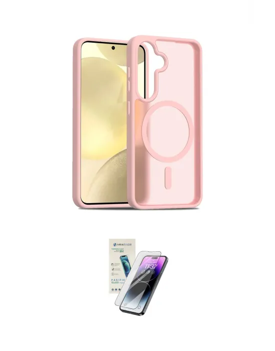 ieg™ Galaxy S25 Plus Kılıf Siluet Minimal Prime - Şeffaf Pasifik Cam Ekran Koruyucu
