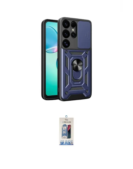 ieg™ Galaxy S25 Ultra Kılıf Ahenk Klasik - Siyah Joko Magic 5D Cam