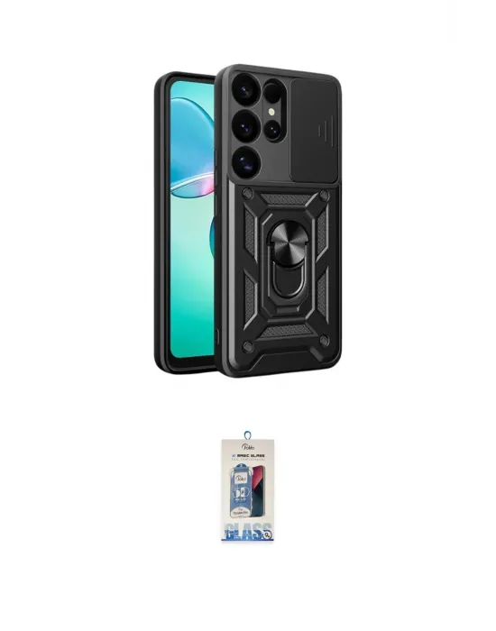 ieg™ Galaxy S25 Ultra Kılıf Ahenk Klasik - Siyah Joko Magic 5D Cam