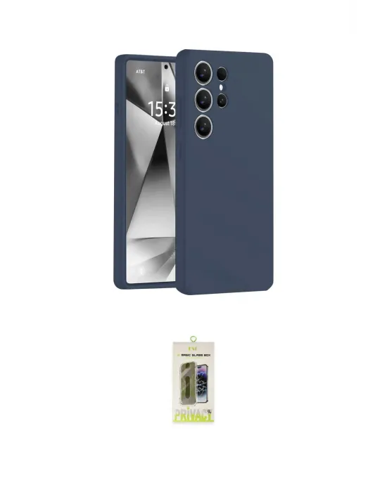 ieg™ Galaxy S25 Ultra Kılıf Ahenk Serisi - Siyah Joko Magic 5D Hayalet Cam