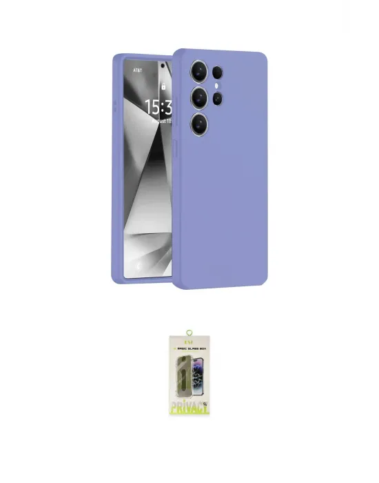 ieg™ Galaxy S25 Ultra Kılıf Ahenk Serisi - Siyah Joko Magic 5D Hayalet Cam