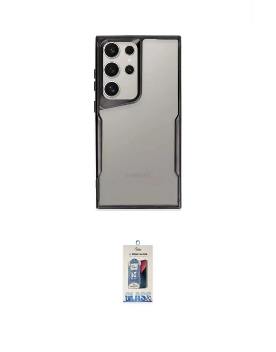 ieg™ Galaxy S25 Ultra Kılıf Akış Çizgi Koleksiyonu - Siyah Joko Magic 5D Cam