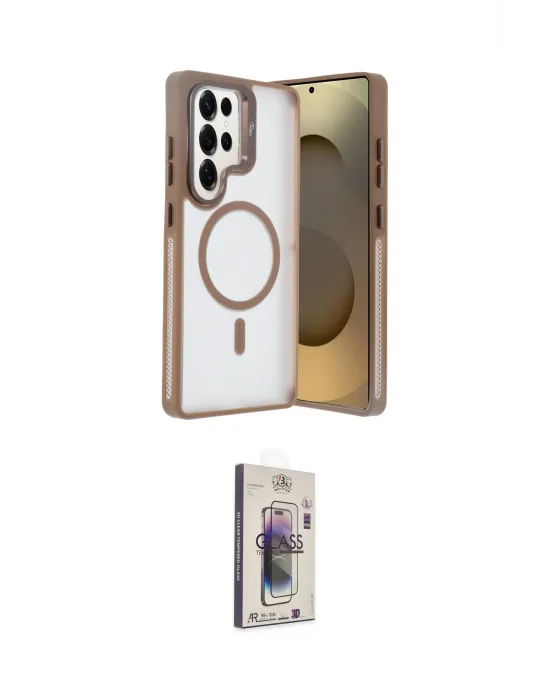 ieg™ Galaxy S25 Ultra Kılıf Akış Form - Siyah Bilvis 3D Cam Ekran Koruyucu
