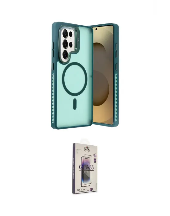 ieg™ Galaxy S25 Ultra Kılıf Akış Form - Siyah Bilvis 3D Cam Ekran Koruyucu